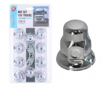 KERÉKANYA TAKARÓ KUPAK KRÓM 32MM (10DB)