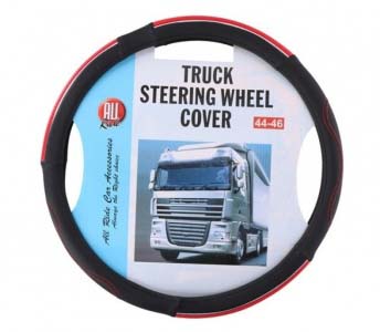 KORMÁNYVÉDŐ 44-46CM FEKETE/PIROS