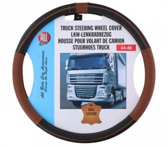 KORMÁNYVÉDŐ 44-46CM BŐR FEKETE/BARNA