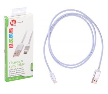 TELEFONTÖLTŐ USB - MICRO USB 1,2M 2A