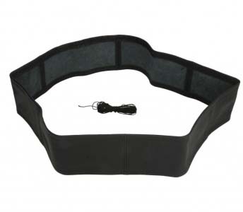 KORMÁNYVÉDŐ 41-43CM FŰZŐS BŐR FEKETE 9.5CM SZÉLES