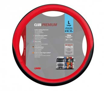 KORMÁNYVÉDŐ 46-48CM PIROS CLUB L