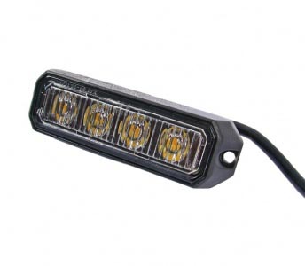 VILLANÓFÉNY LED 12/24V FÉM HÁZ 4 LED12W 20CM KÁBEL