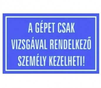 MATRICA A GÉPET CSAK VIZSGÁVAL RENDELKEZŐ KEZELHET